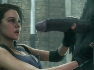 Jill Valentine 3D XXX Masturbando Un Monster Cock